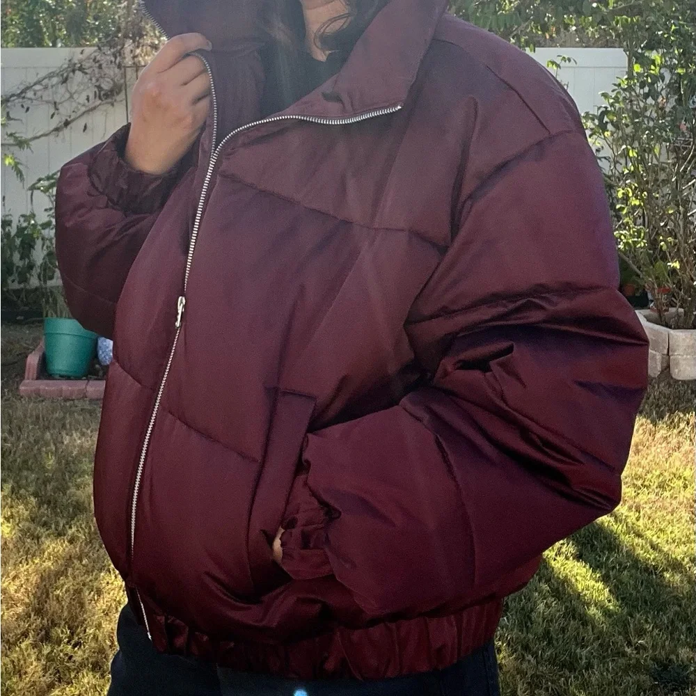 A & F Abercrombie and Fitch Puffer Jacket Large - Picture 3 of 7